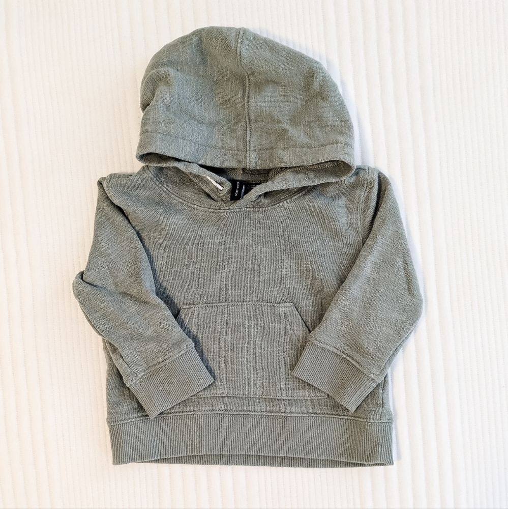 Janie And Jack Cozy army Green Kids Hoodie